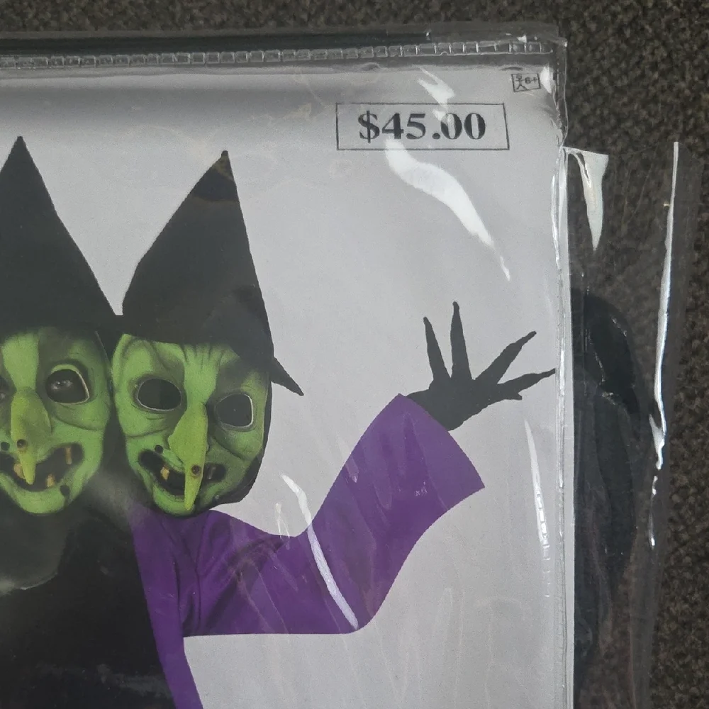 Kids 2-Headed Witch Costume - Purple and Black